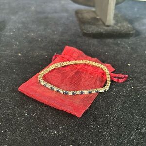 925 Blue Silver Line Bracelet